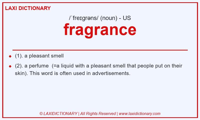 Definition fragrance in American English