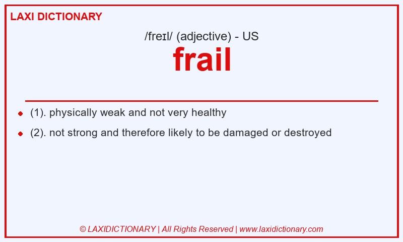 Definition frail in American English