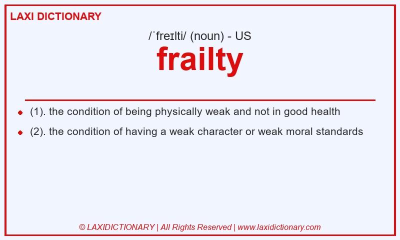 Definition frailty in American English