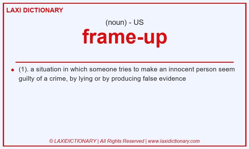 Definition frame-up in American English