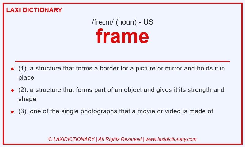 Definition frame in American English