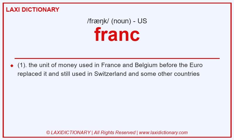 Definition franc in American English