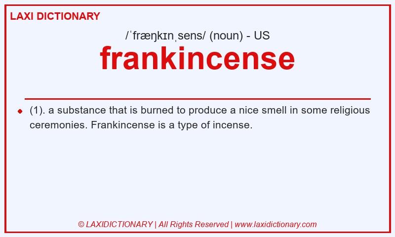 Definition frankincense in American English