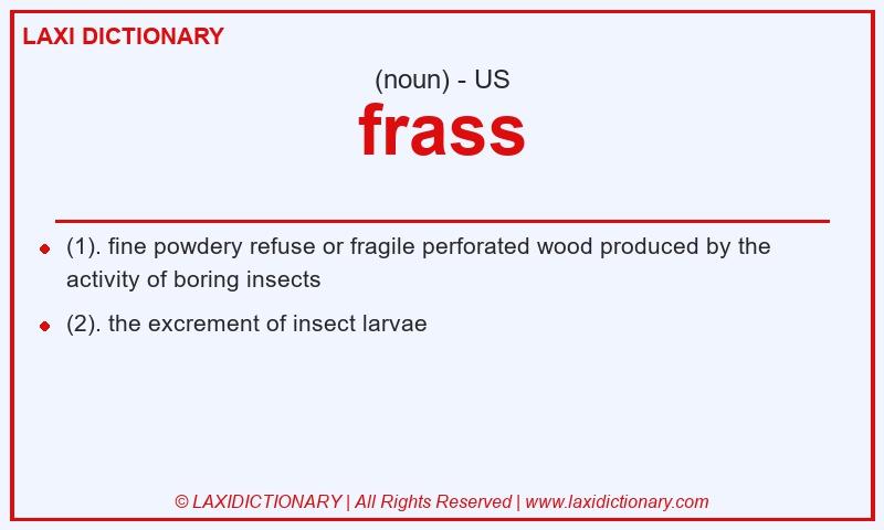 Definition frass in American English