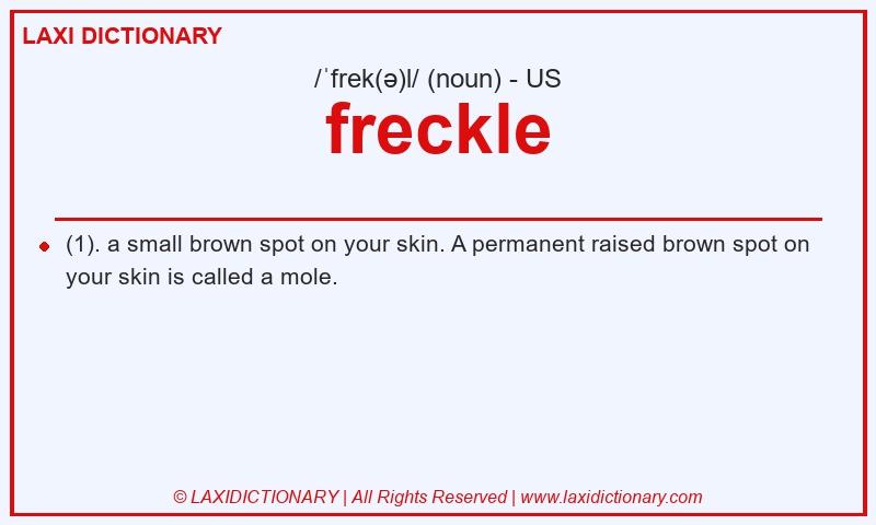 Definition freckle in American English