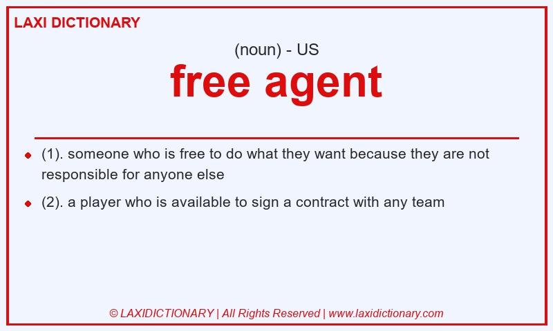 Definition free agent in American English