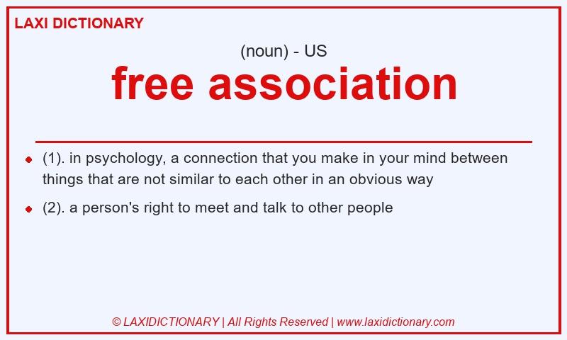 Definition free association in American English