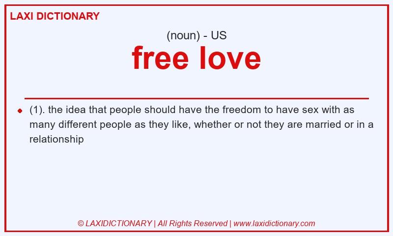Definition free love in American English