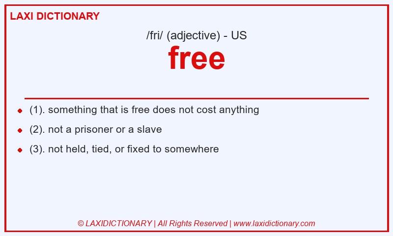 Definition free in American English