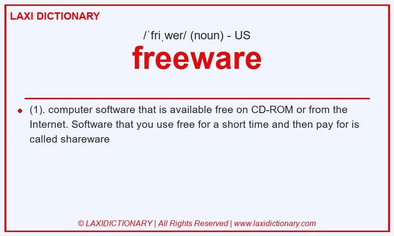 Definition freeware in American English