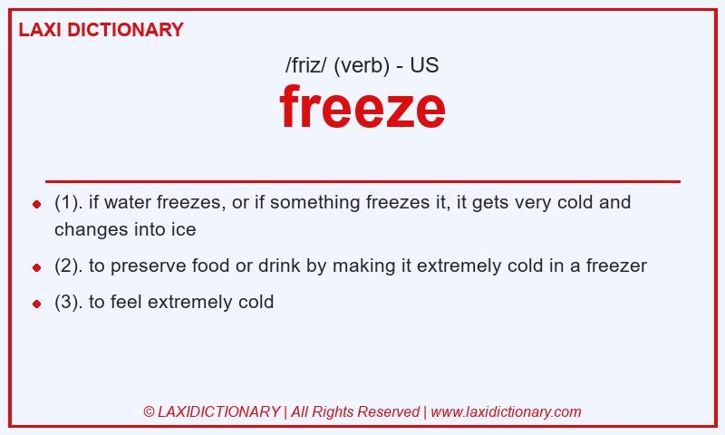 Definition freeze in American English
