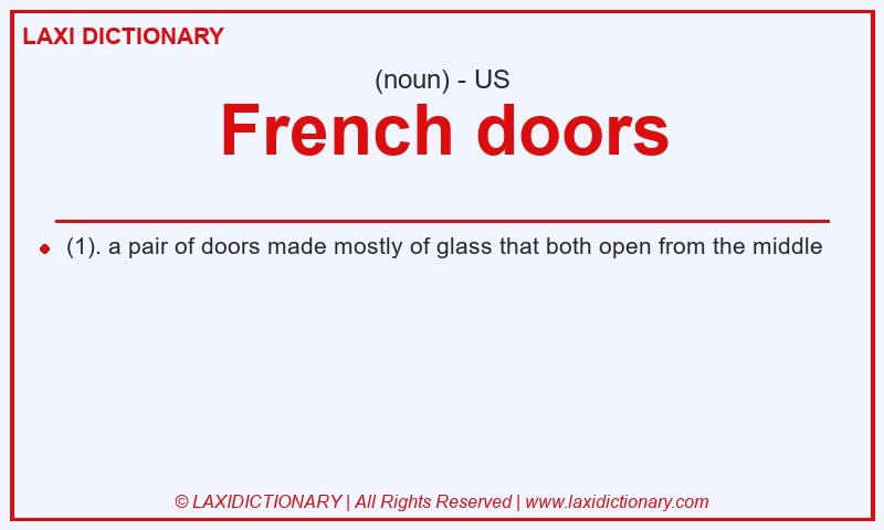 Definition French doors in American English