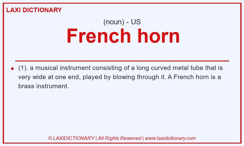 Definition French horn in American English