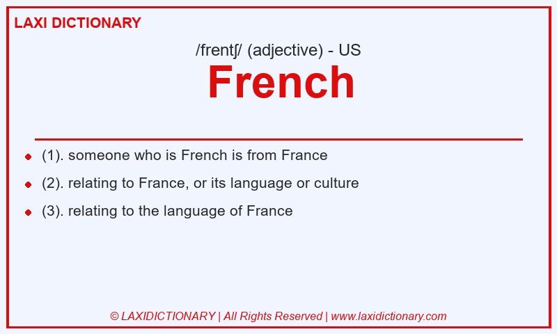 Definition French in American English
