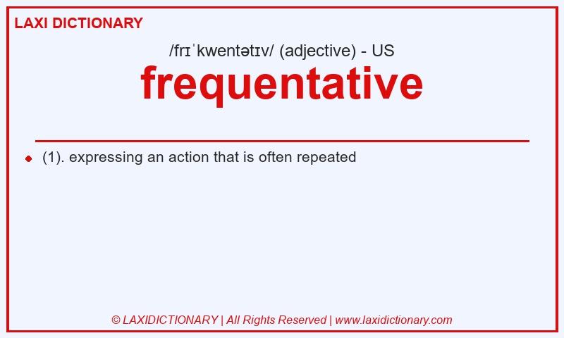 Definition frequentative in American English