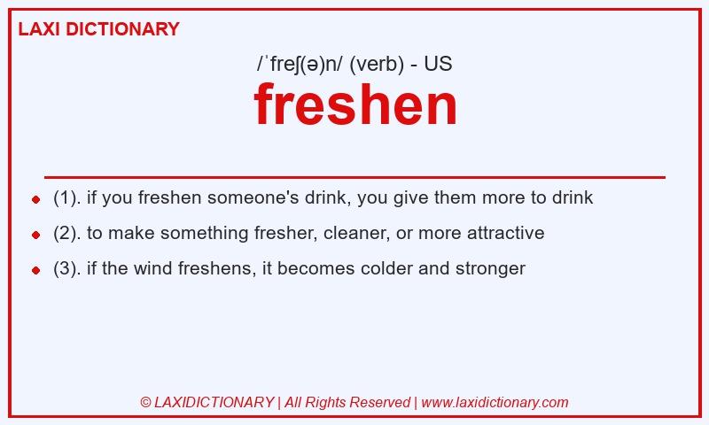 Definition freshen in American English