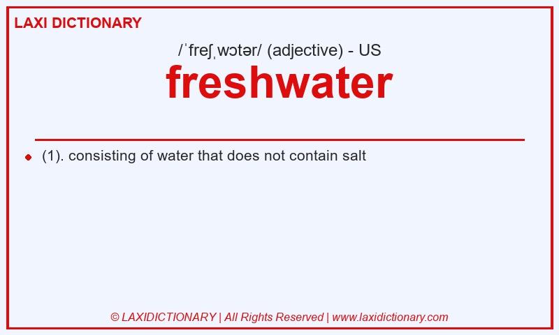 Definition freshwater in American English
