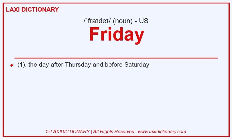 Definition Friday in American English