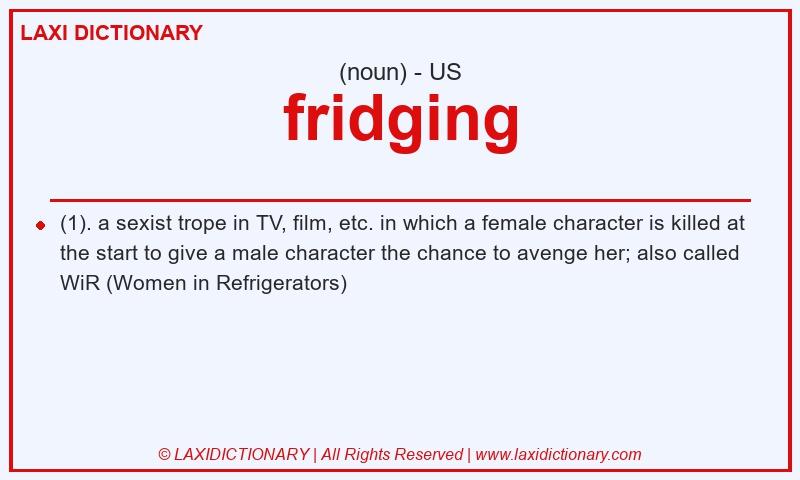 Definition fridging in American English