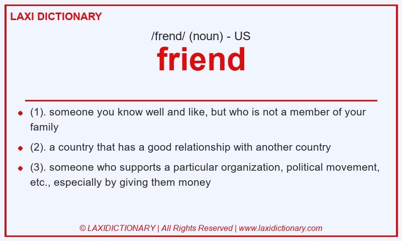 Definition friend in American English