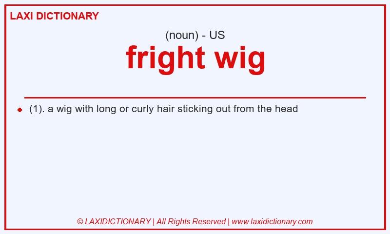 Definition fright wig in American English