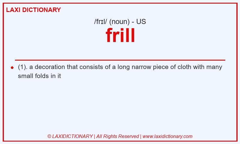 Definition frill in American English