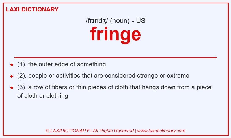 Definition fringe in American English