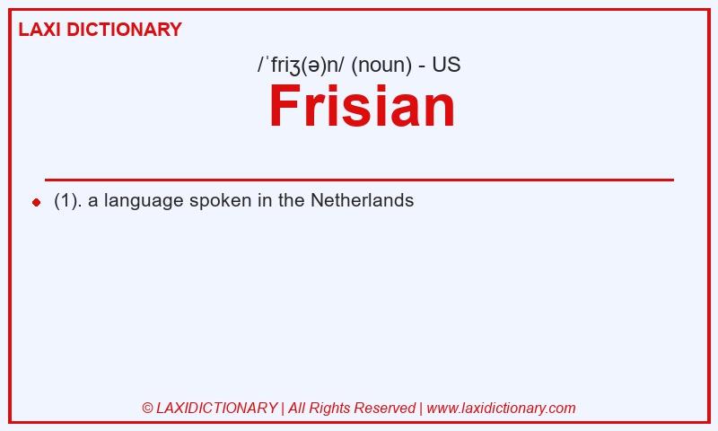 Definition Frisian in American English