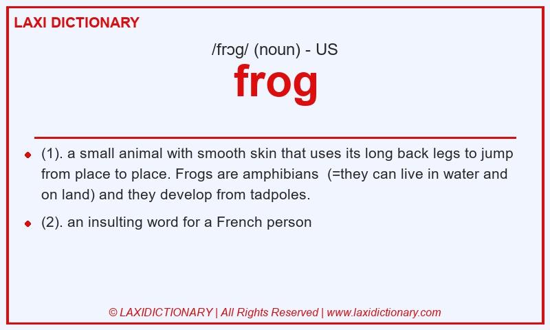 Definition frog in American English