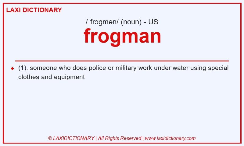 Definition frogman in American English