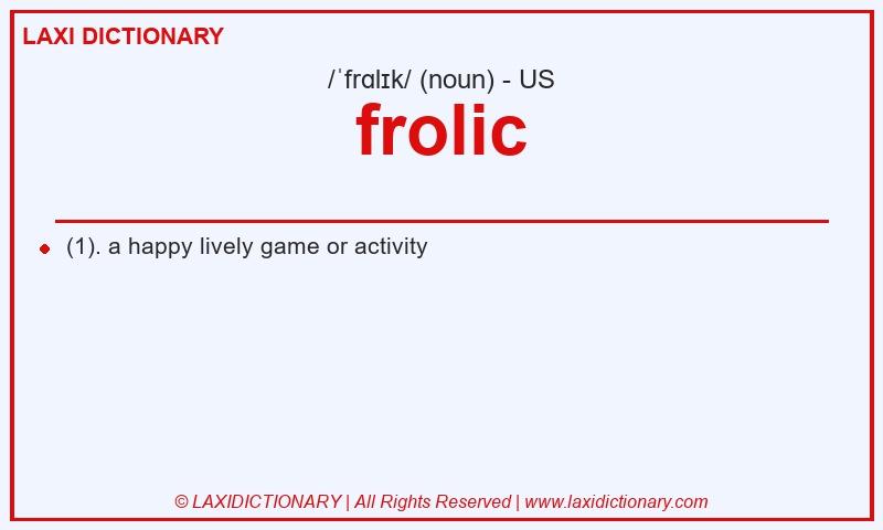 Definition frolic in American English