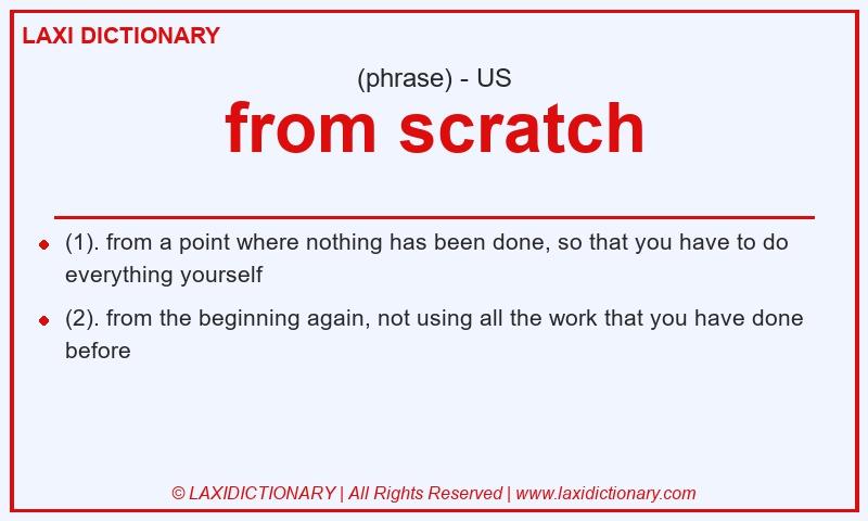 Definition from scratch in American English