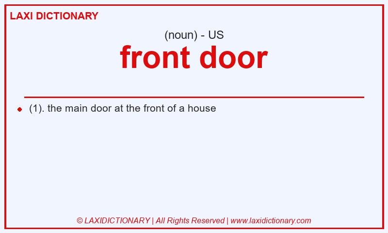 Definition front door in American English