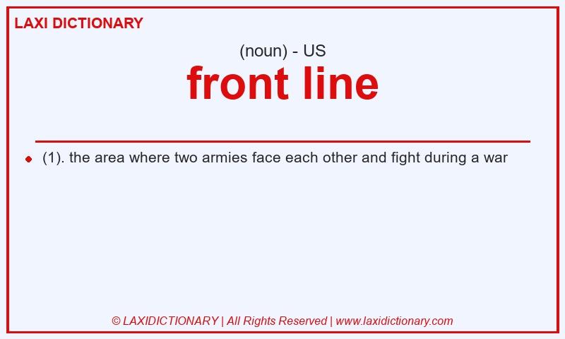 Definition front line in American English