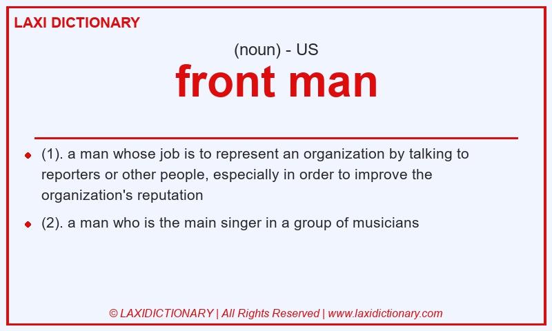 Definition front man in American English