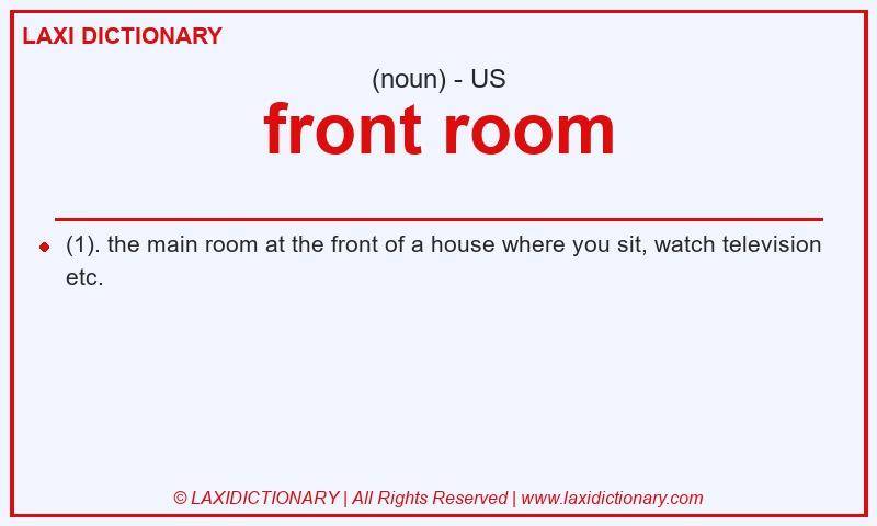 Definition front room in American English