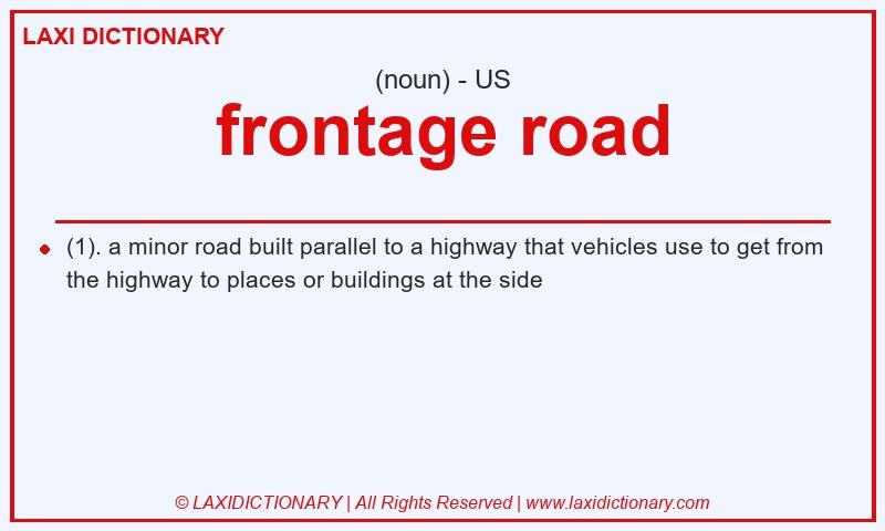 Definition frontage road in American English