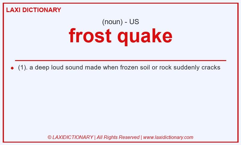 Definition frost quake in American English