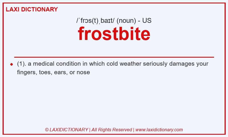 Definition frostbite in American English