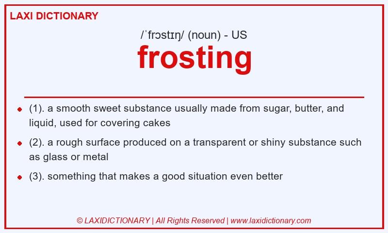Definition frosting in American English