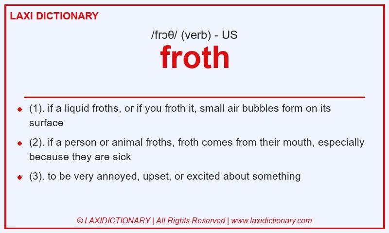 Definition froth in American English