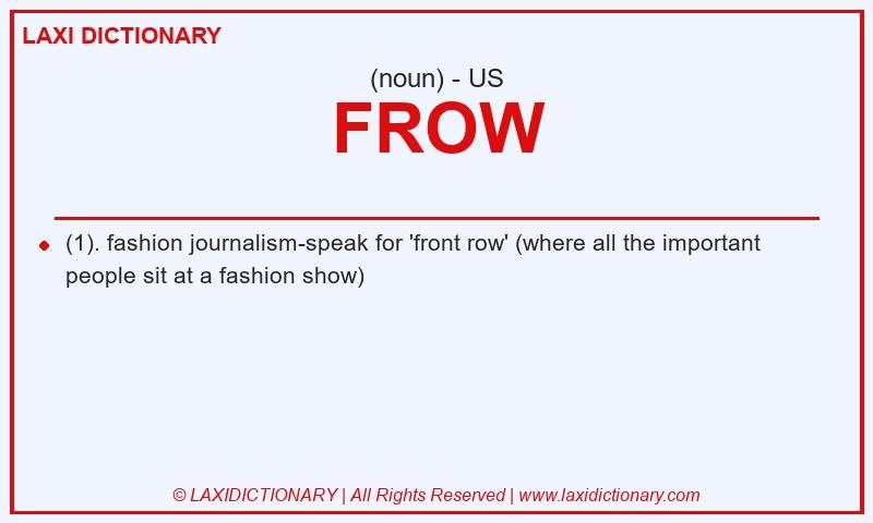 Definition FROW in American English