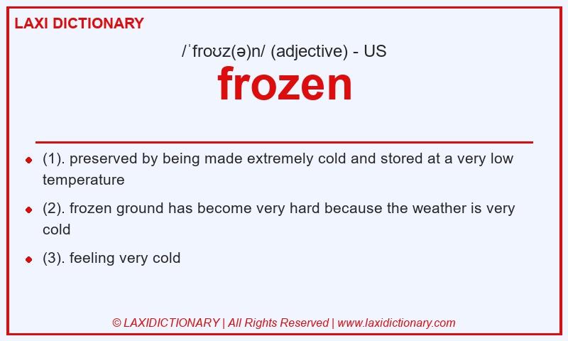 Definition frozen in American English