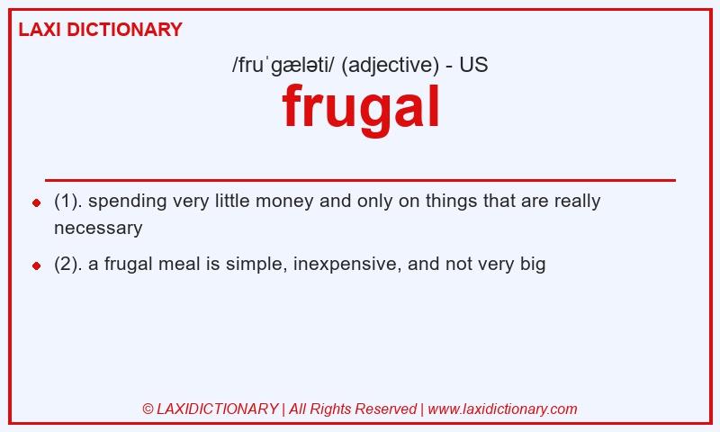 Definition frugal in American English