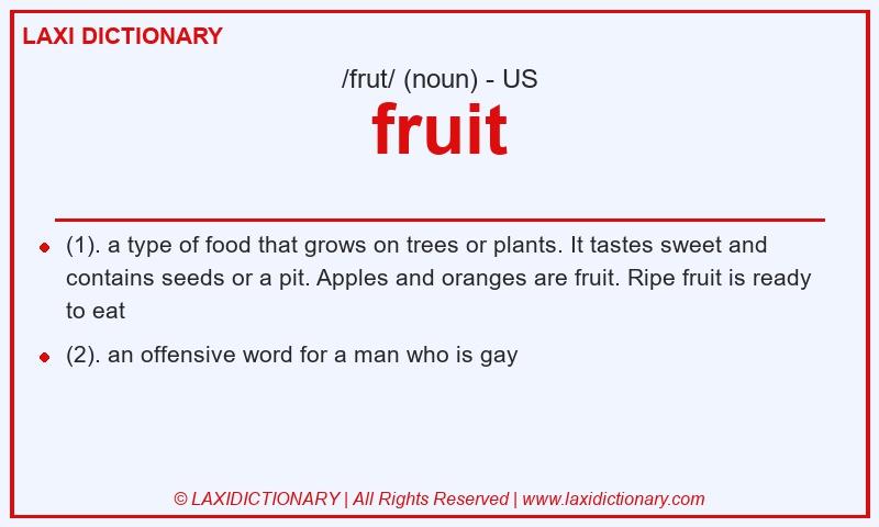 Definition fruit in American English