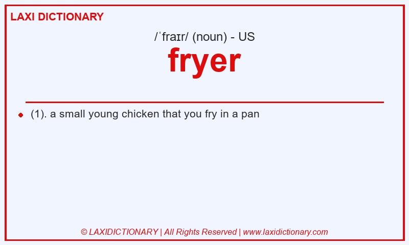 Definition fryer in American English
