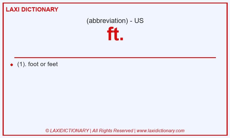 Definition ft. in American English