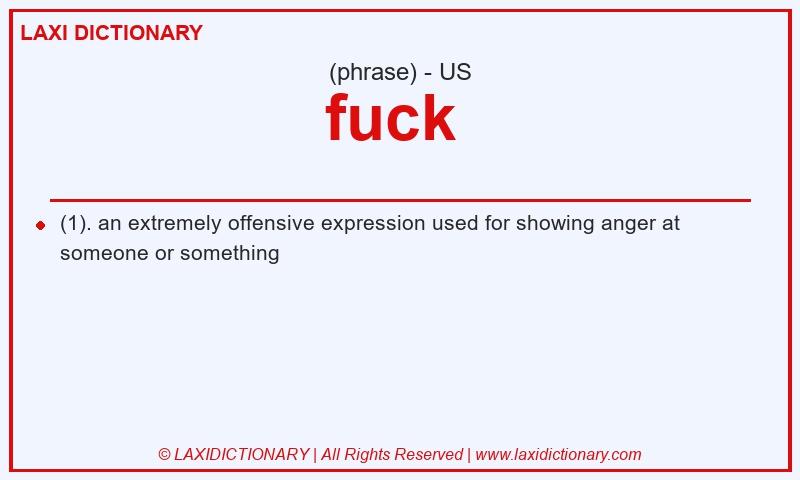 Definition fuck in American English