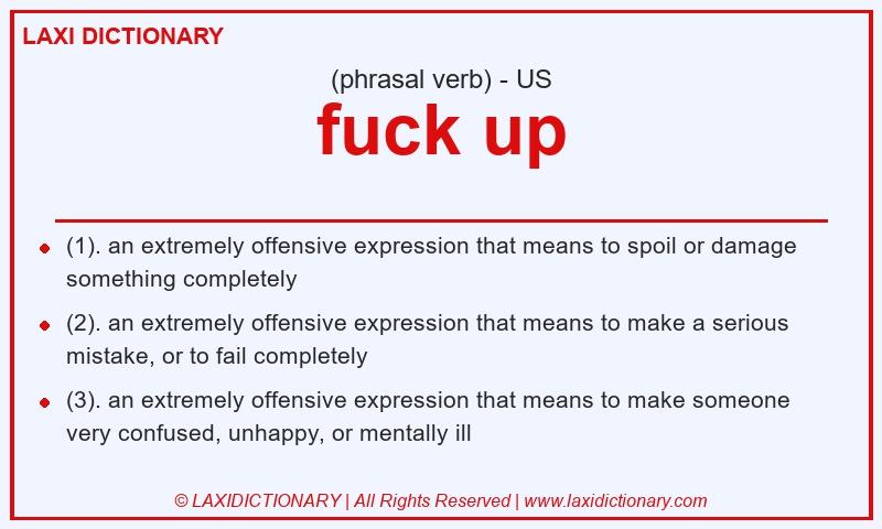 Definition fuck up in American English