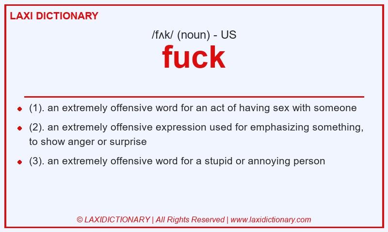 Definition fuck in American English